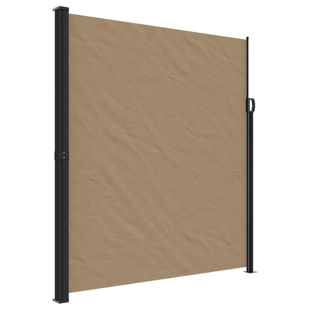 vidaXL Auvent latéral rétractable taupe 220x500 cm