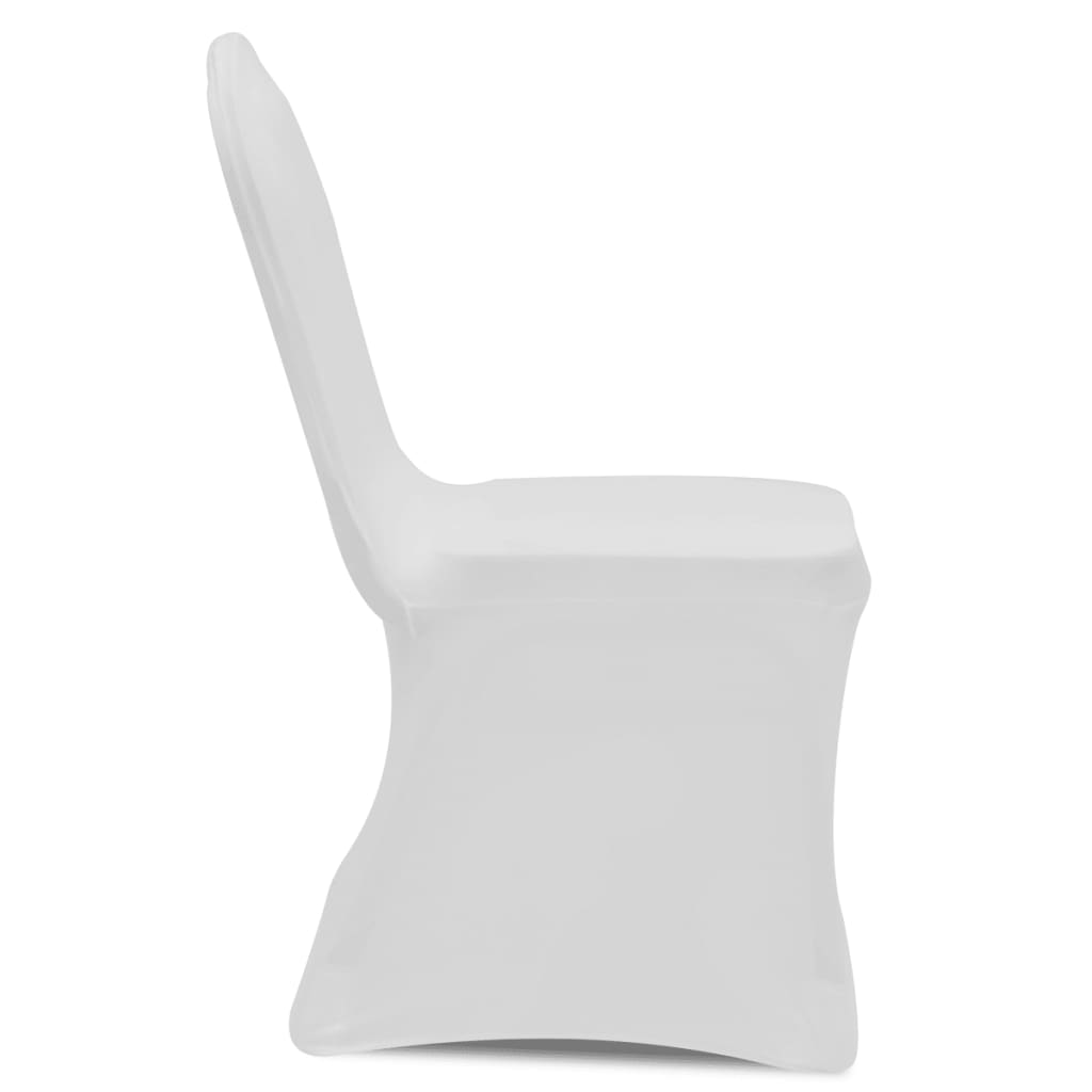 vidaXL Housses élastiques de chaise Blanc 12 pcs