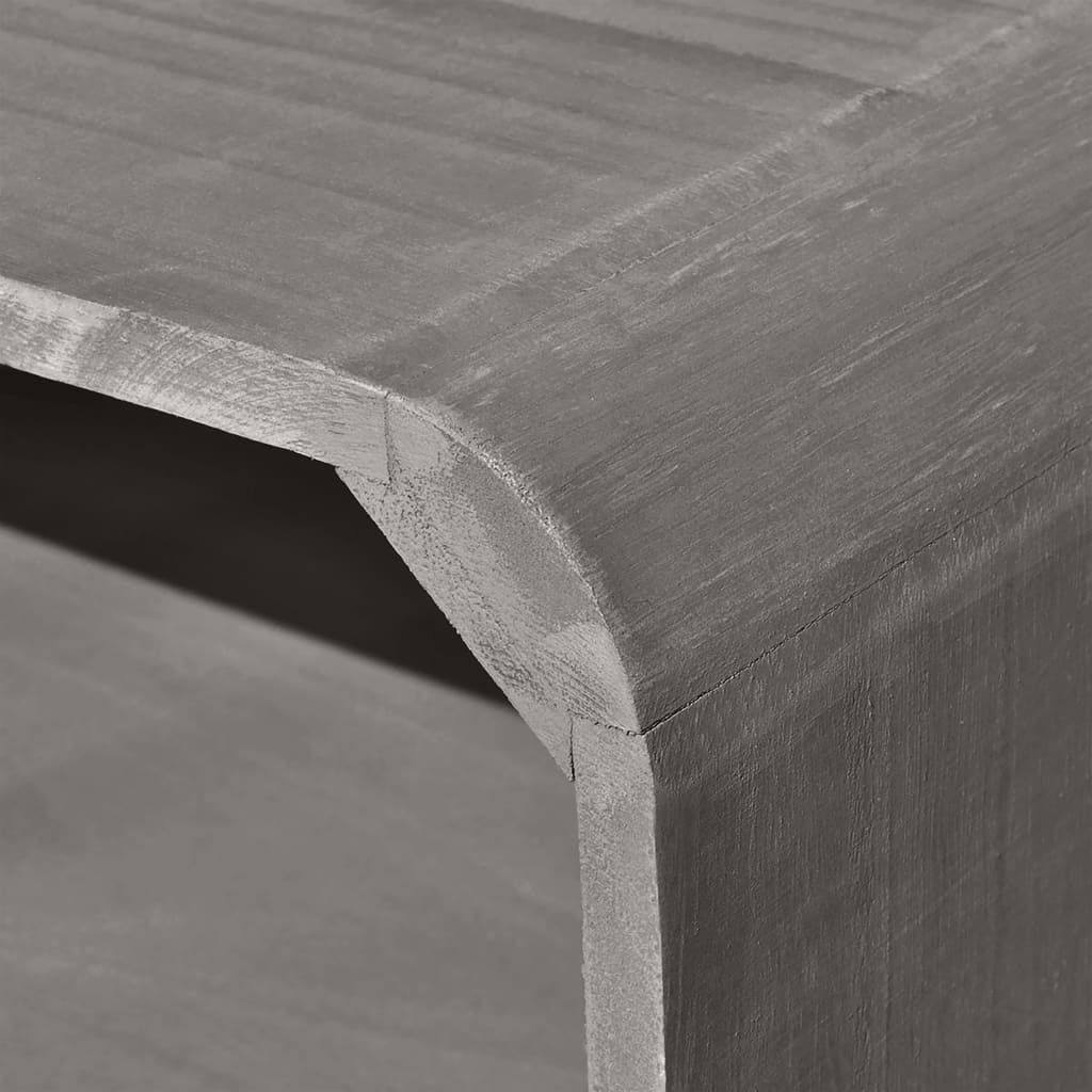 vidaXL Table basse 90x55,5x38,5 cm Bois solide de Paulownia Gris