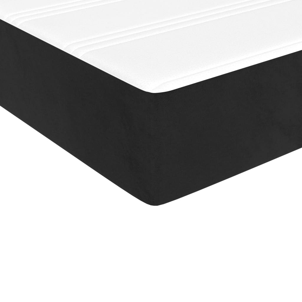 vidaXL Matelas de lit à ressorts ensachés Noir 90x190x20 cm Velours