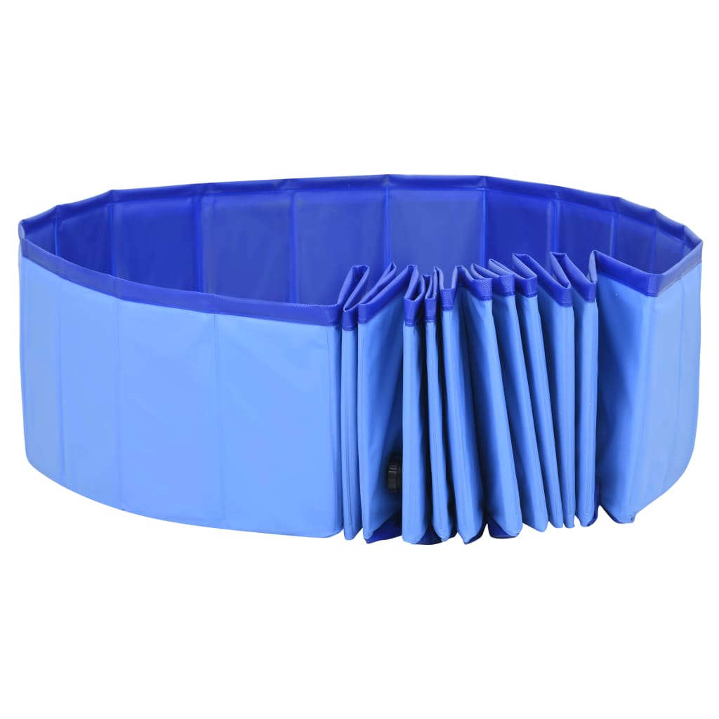 vidaXL Piscine pliable pour chiens Bleu 200x30 cm PVC