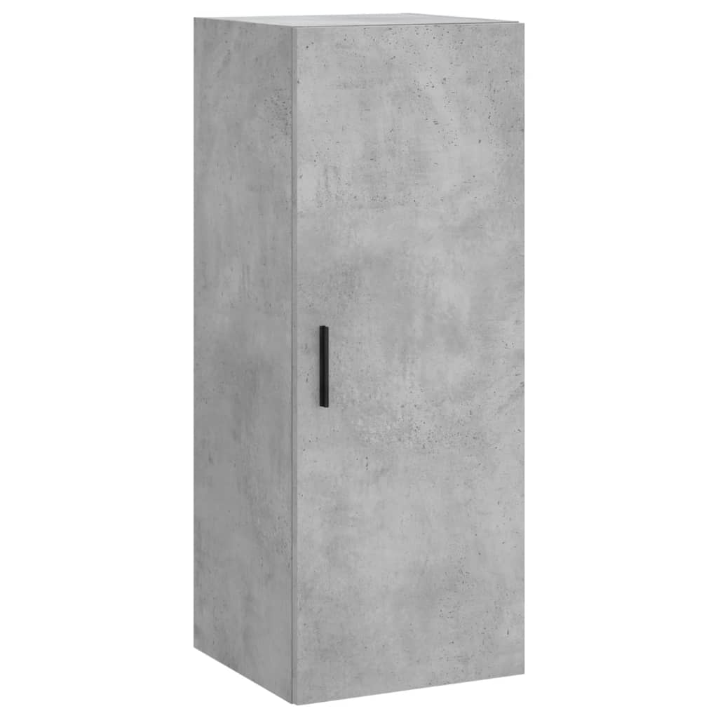 vidaXL Buffet haut Gris béton 34,5x34x180 cm Bois d'ingénierie