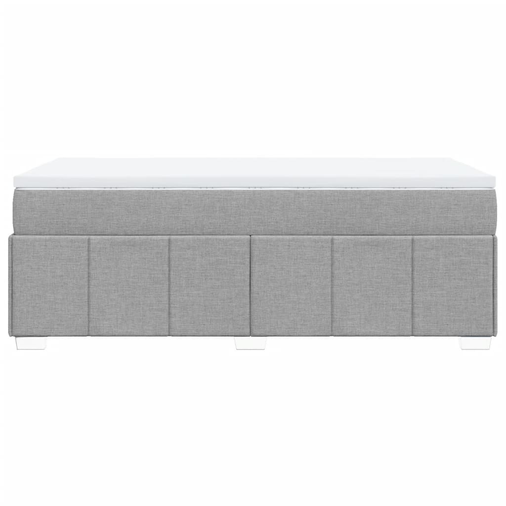 vidaXL Sommier à lattes de lit avec matelas Gris clair 90x200 cm Tissu