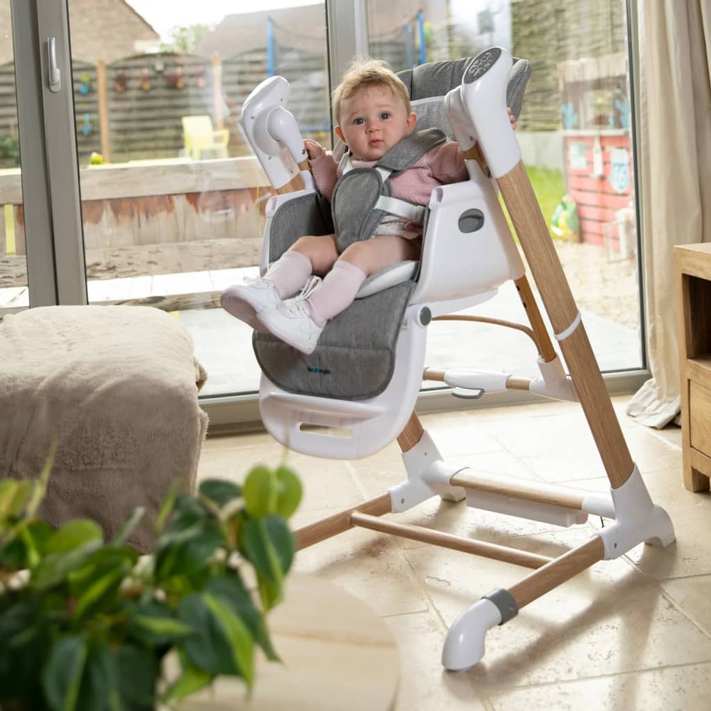 Bo Jungle Chaise haute berçante 2 en 1 Bois Blanc