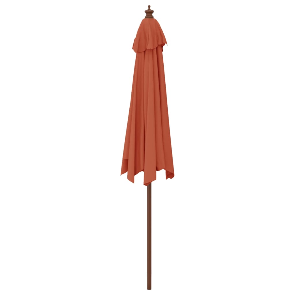 vidaXL Parasol de jardin avec mât en bois terre cuite 299x240 cm