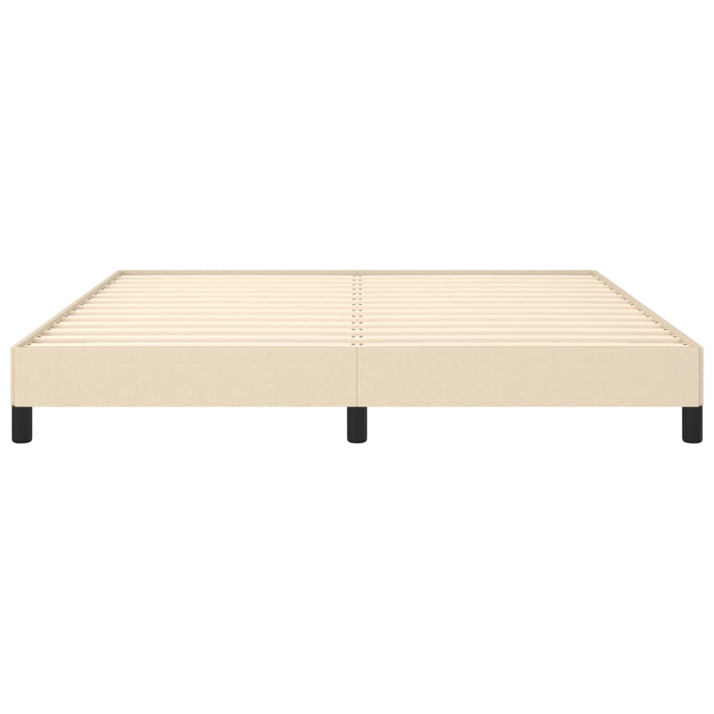 vidaXL Cadre de lit sans matelas crème 160x200 cm tissu