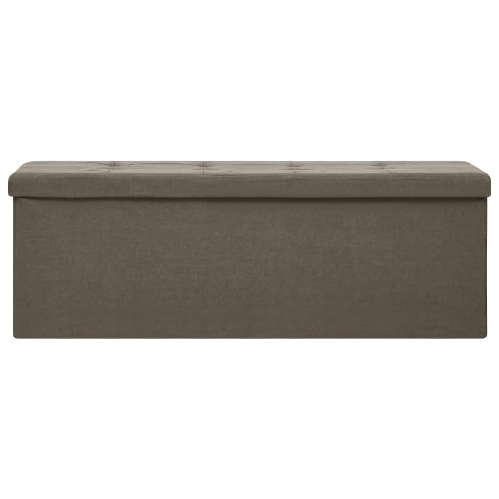 vidaXL Banc de rangement pliable Marron Faux lin