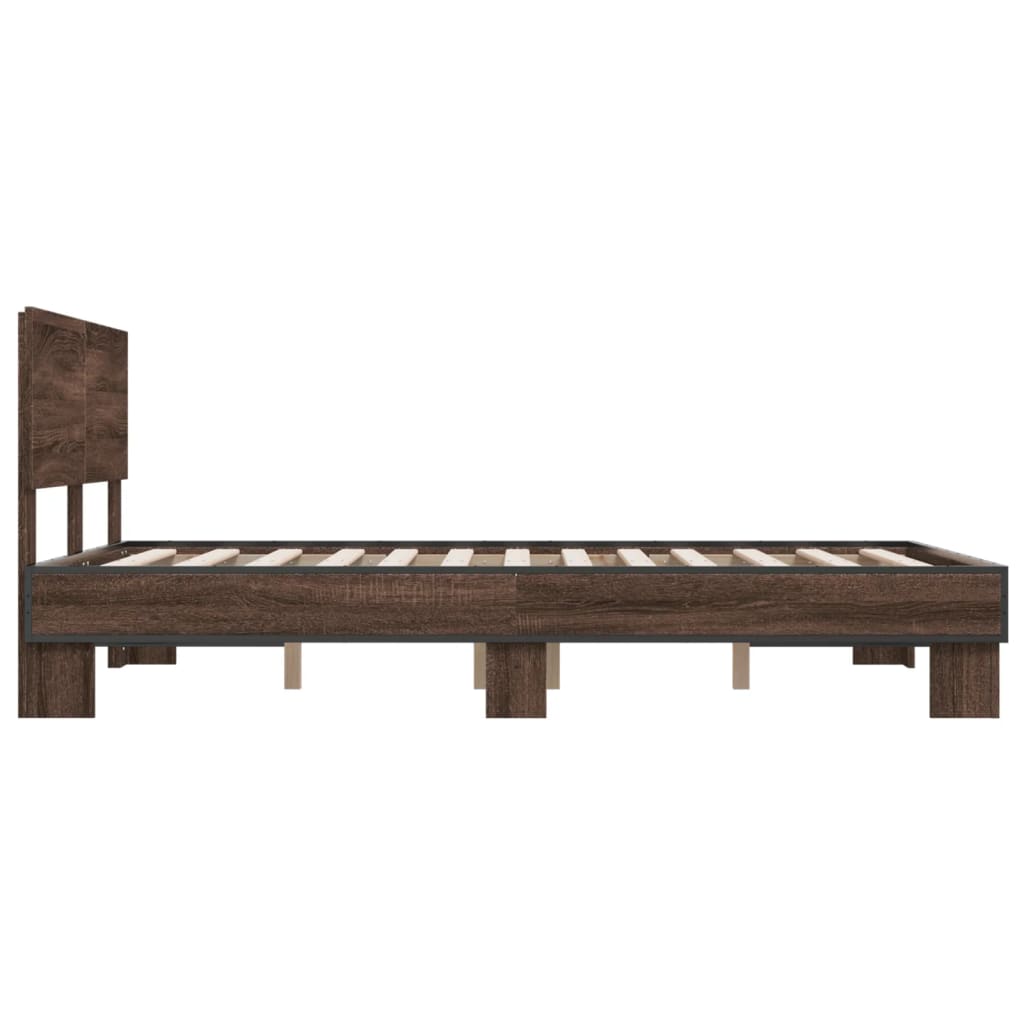 vidaXL Cadre de lit sans matelas chêne marron 120x200 cm