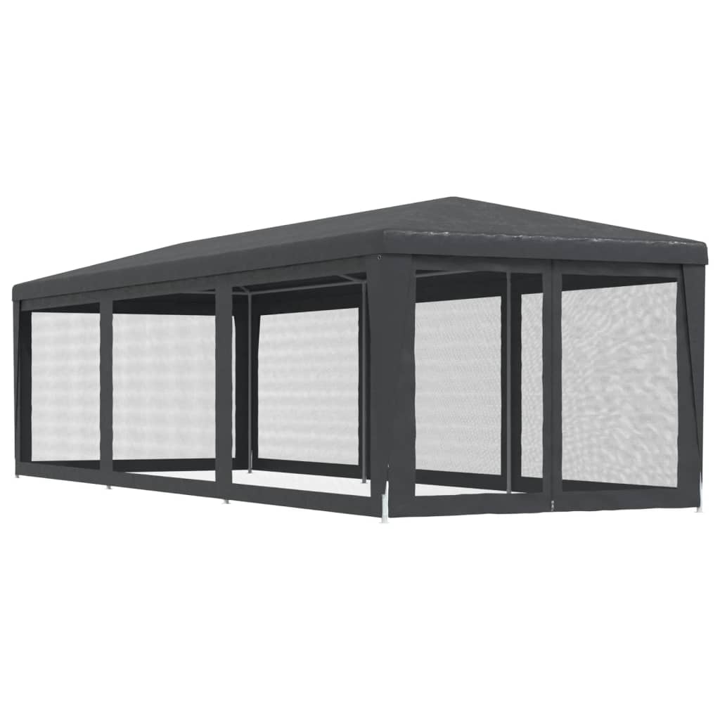 vidaXL Tente de fête avec 8 parois latérales en maille Anthracite 3x9m