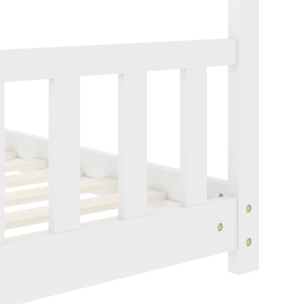 vidaXL Cadre de lit d'enfant Blanc Bois de pin massif 80x160 cm