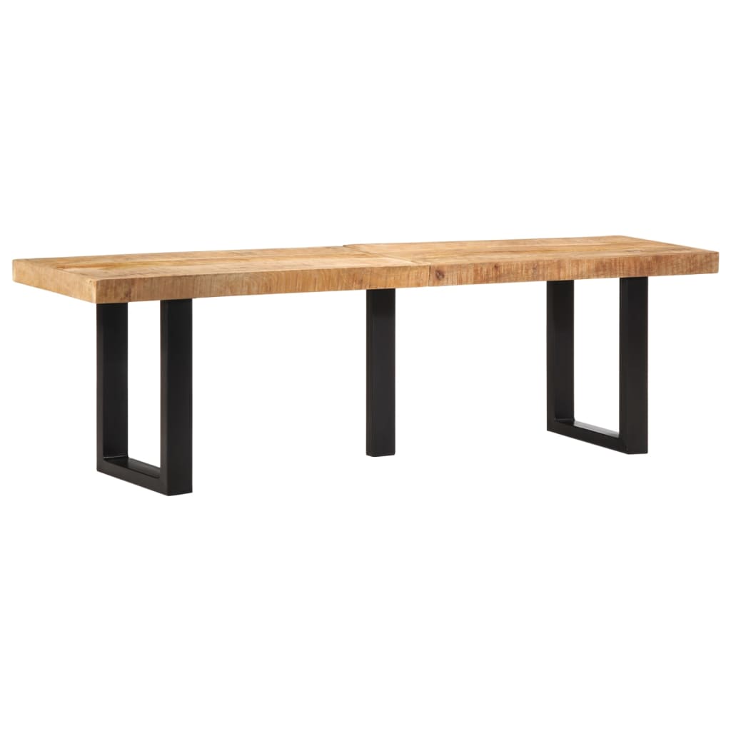 vidaXL Banc 160 cm bois de manguier brut massif et acier