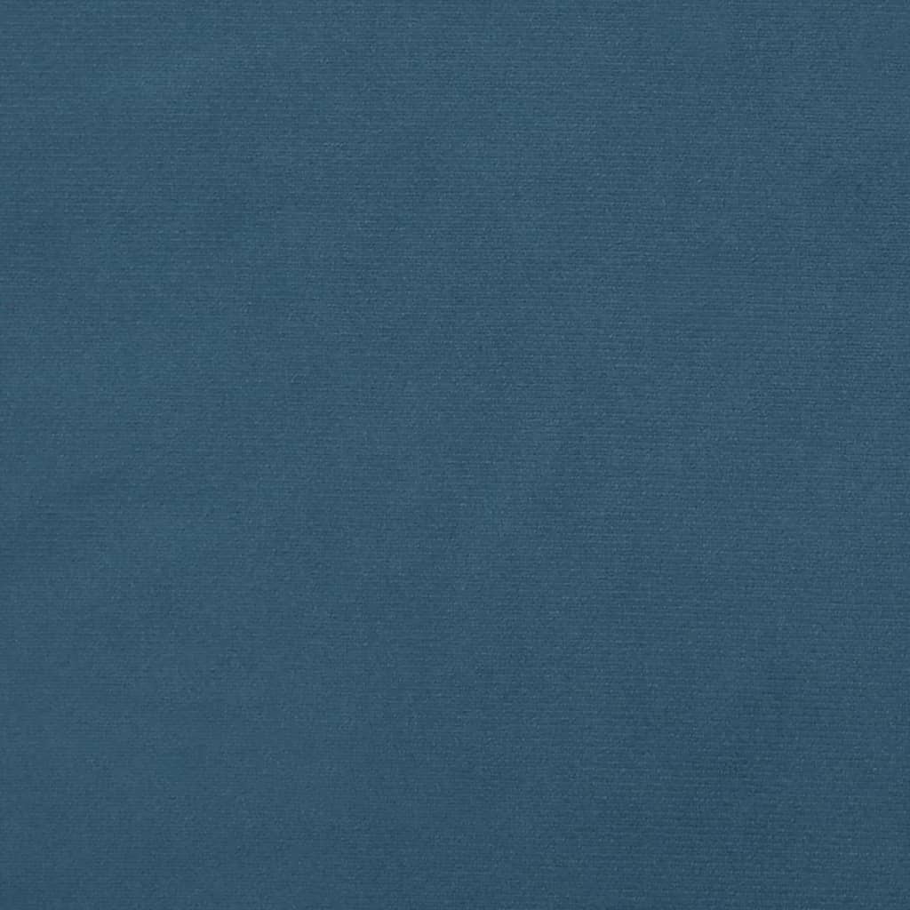 vidaXL Tête de lit avec oreilles Bleu foncé 83x23x118/128 cm Velours