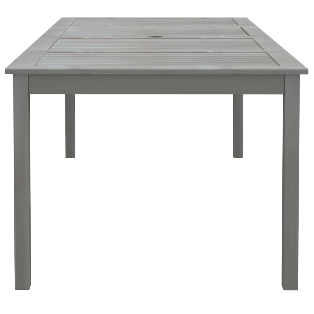 vidaXL Table de jardin Gris 200x100x75 cm Bois d'acacia solide