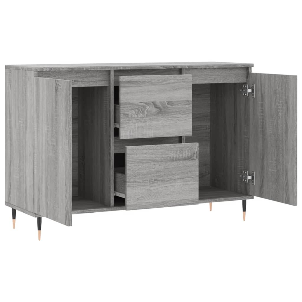 vidaXL Buffet sonoma gris 104x35x70 cm bois d'ingénierie