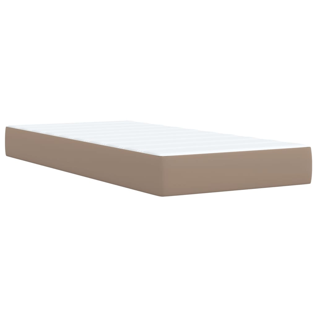 vidaXL Sommier à lattes de lit avec matelas Cappuccino 80x200 cm