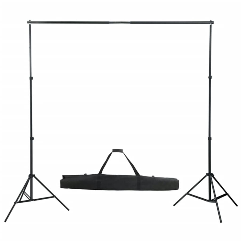 vidaXL Kit de studio photo avec lampes toile de fond et réflecteur