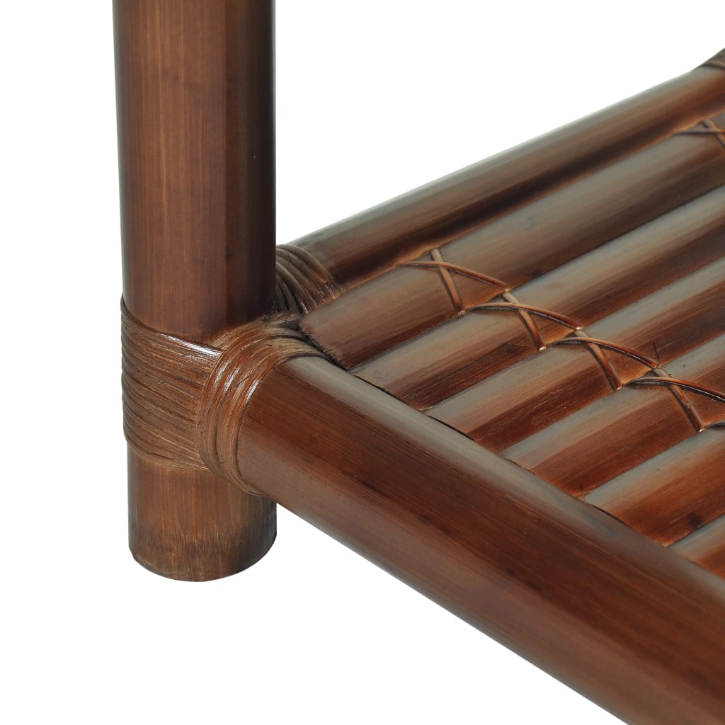 vidaXL Table de chevet 40 x 40 x 40 cm Bambou Marron foncé