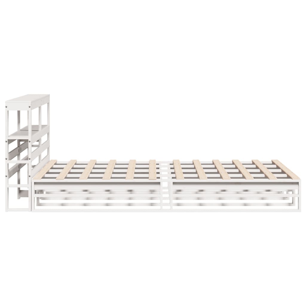 vidaXL Cadre de lit sans matelas blanc 120x190 cm bois de pin massif