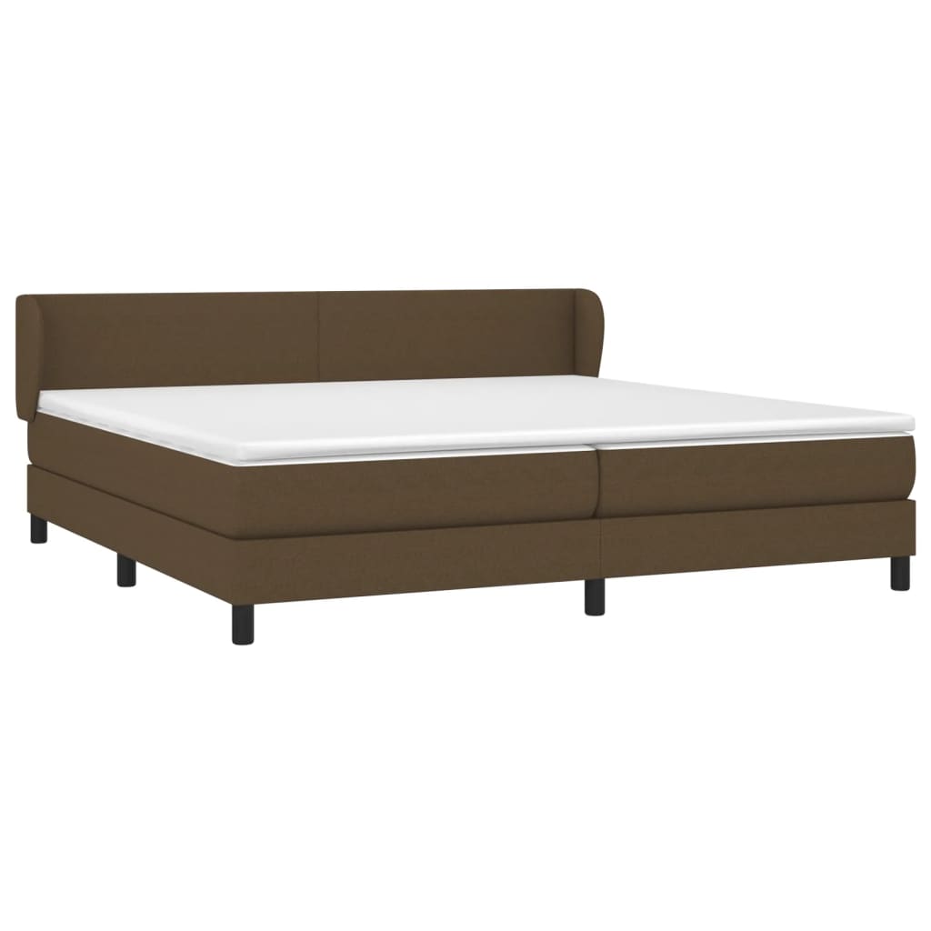 vidaXL Sommier à lattes de lit avec matelas Marron foncé 200x200 cm