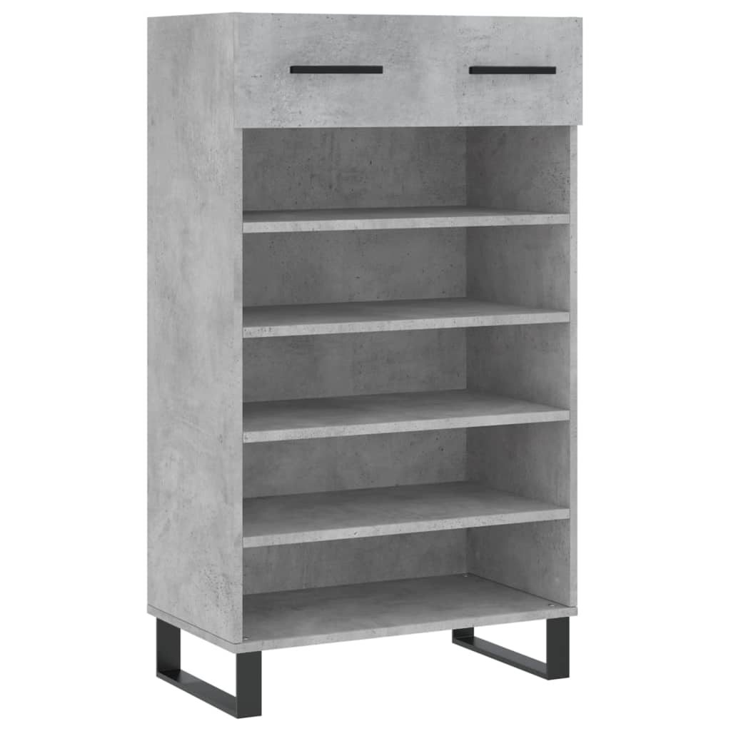 vidaXL Armoire à chaussures gris béton 60x35x105 cm bois d'ingénierie