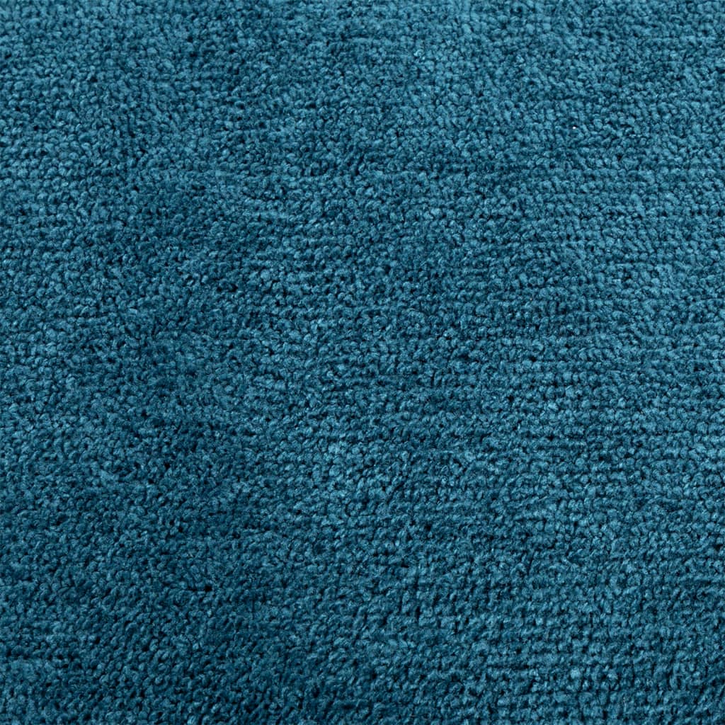 vidaXL Tapis OVIEDO à poils courts turquoise Ø 120 cm