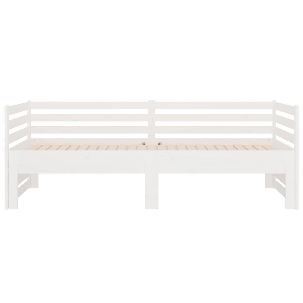 vidaXL Lit coulissant Blanc 2x(90x190) cm Bois de pin massif