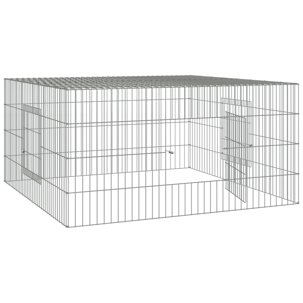 vidaXL Cage à lapin 110x110x55 cm Fer galvanisé
