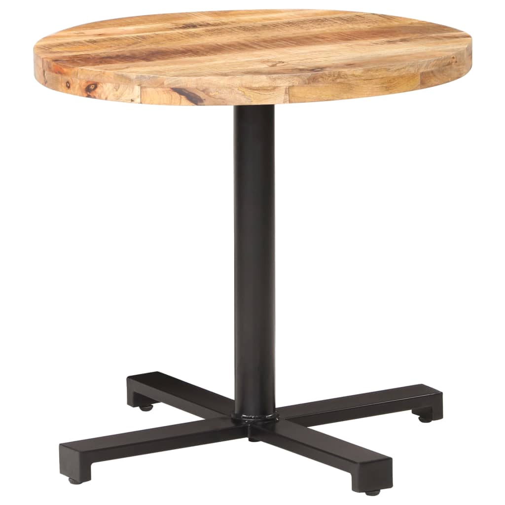 vidaXL Table de bistro Ronde Ø80x75 cm Bois de manguier brut