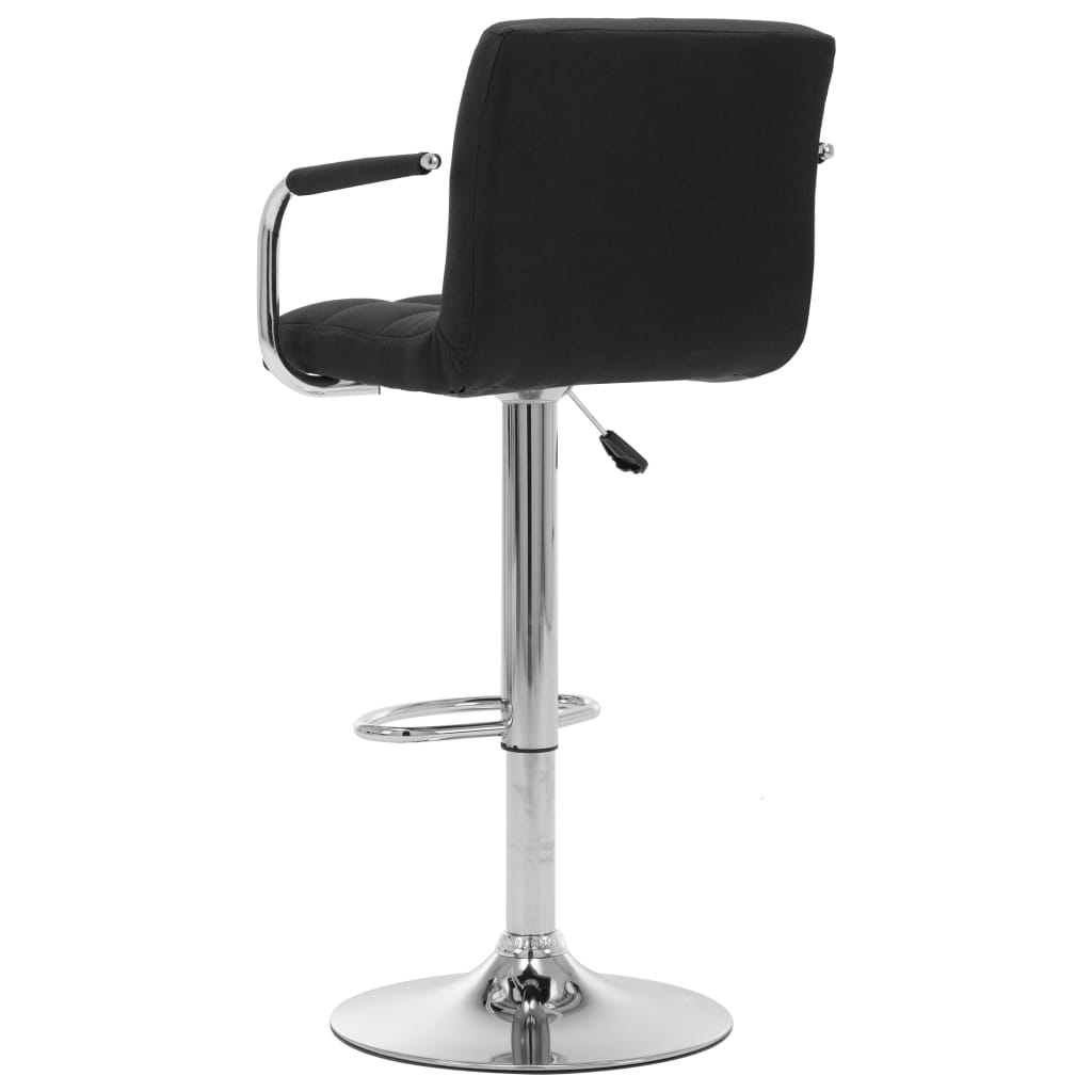 vidaXL Chaises de bar lot de 2 noir tissu