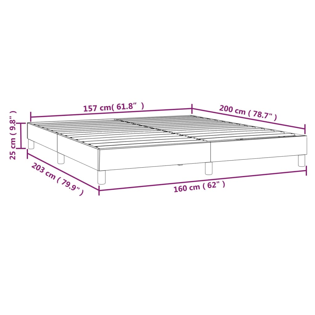 vidaXL Cadre de lit Marron 160x200 cm Similicuir