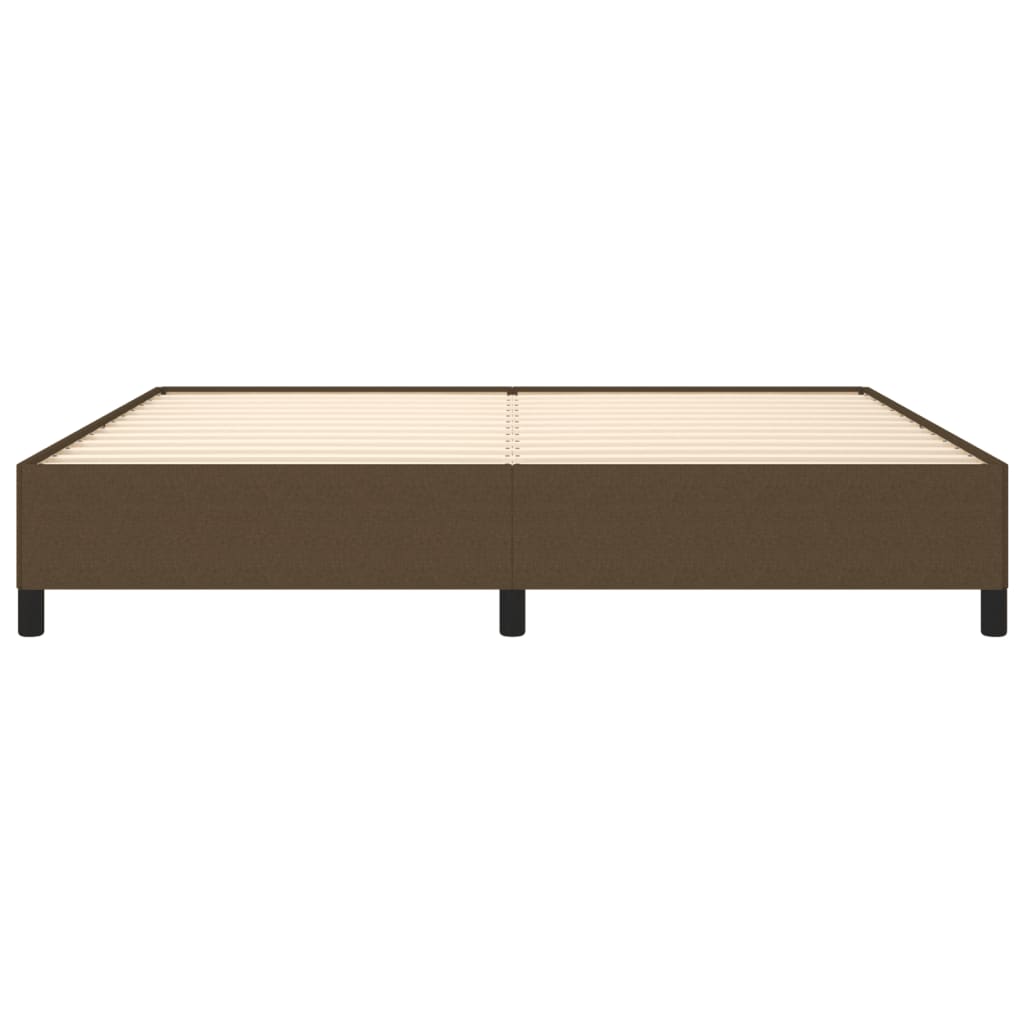 vidaXL Cadre de lit sans matelas marron foncé 200x200 cm tissu