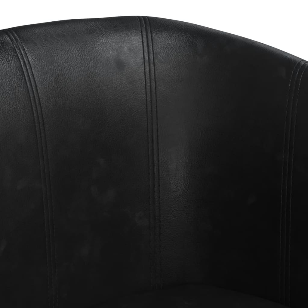 vidaXL Fauteuil noir similicuir