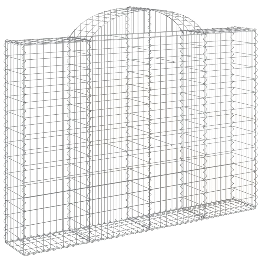 vidaXL Paniers à gabions arqués 25 pcs 200x30x140/160 cm Fer galvanisé