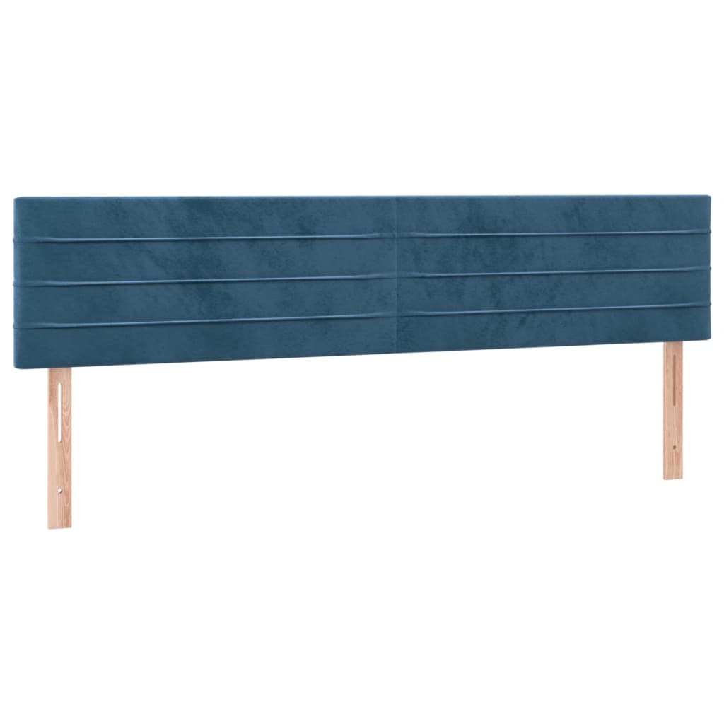 vidaXL Têtes de lit 2 pcs Bleu foncé 100x5x78/88 cm Velours