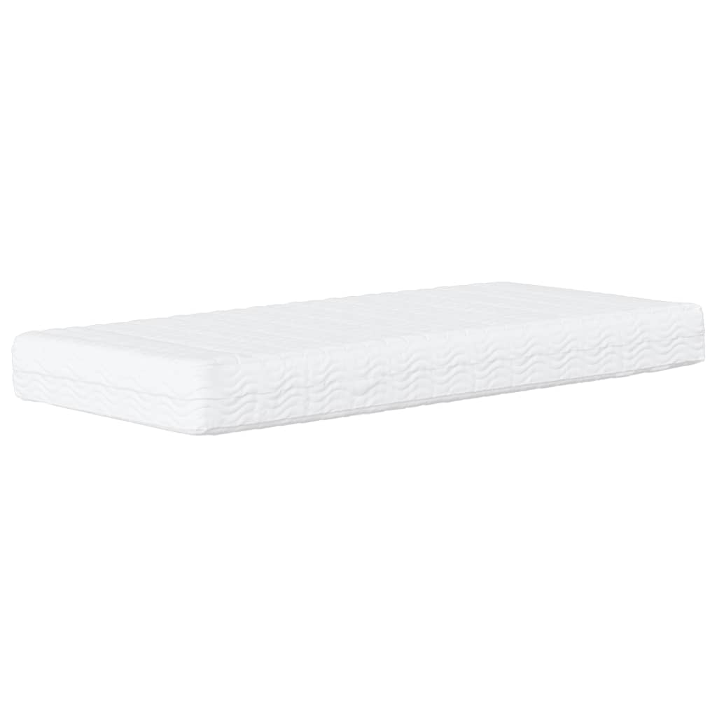 vidaXL Lit avec matelas blanc et noir 80x200 cm similicuir