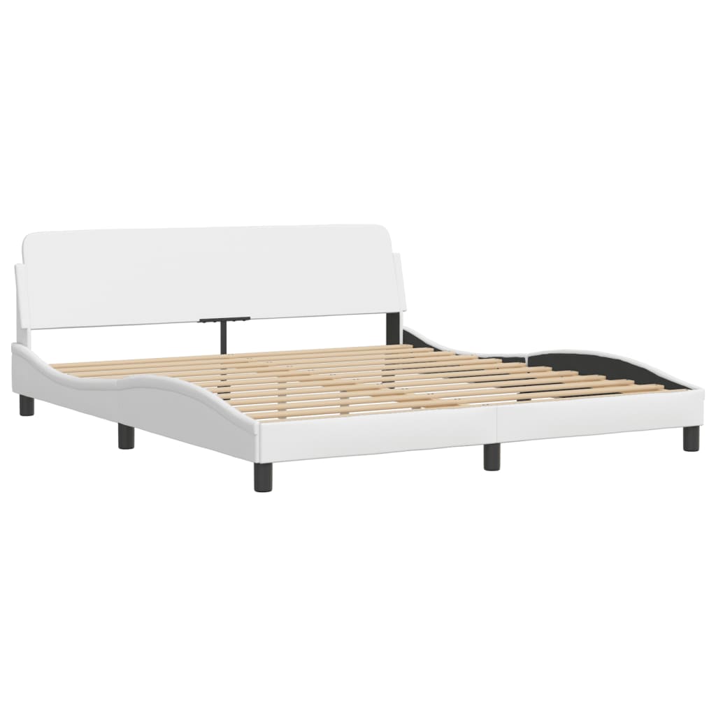 vidaXL Cadre de lit sans matelas blanc 180x200 cm similicuir