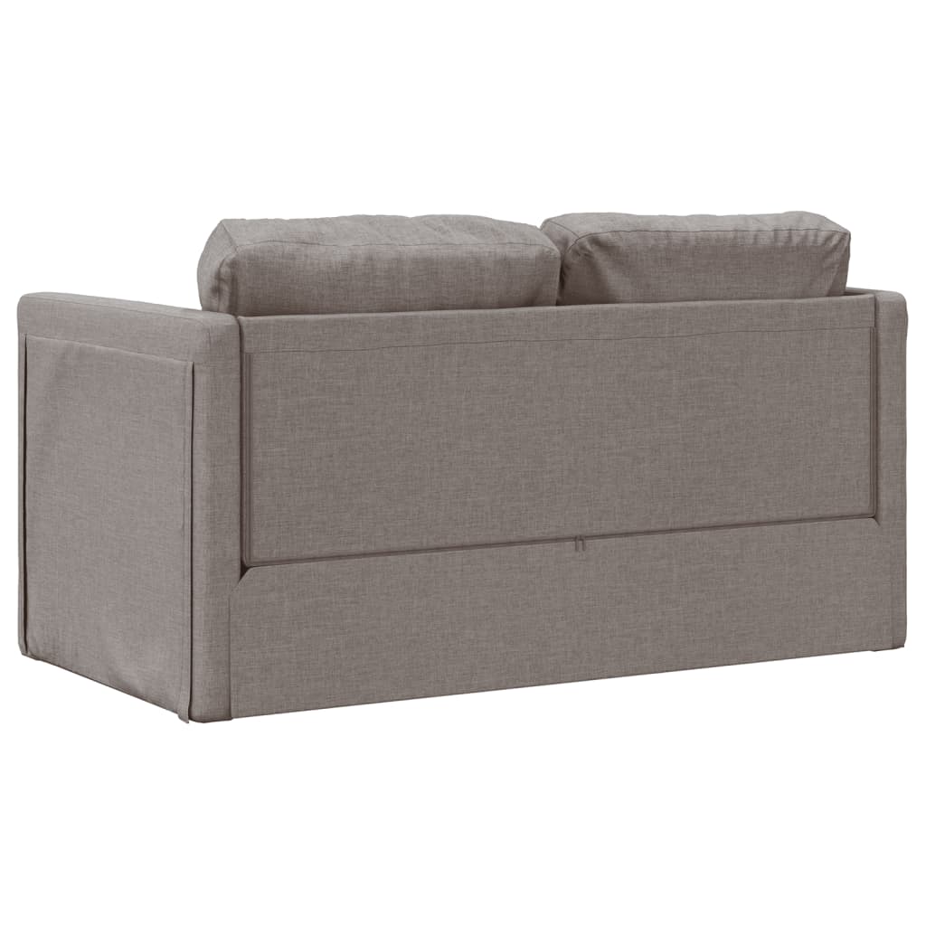 vidaXL Canapé-lit 2 en 1 taupe 112x174x55 cm tissu