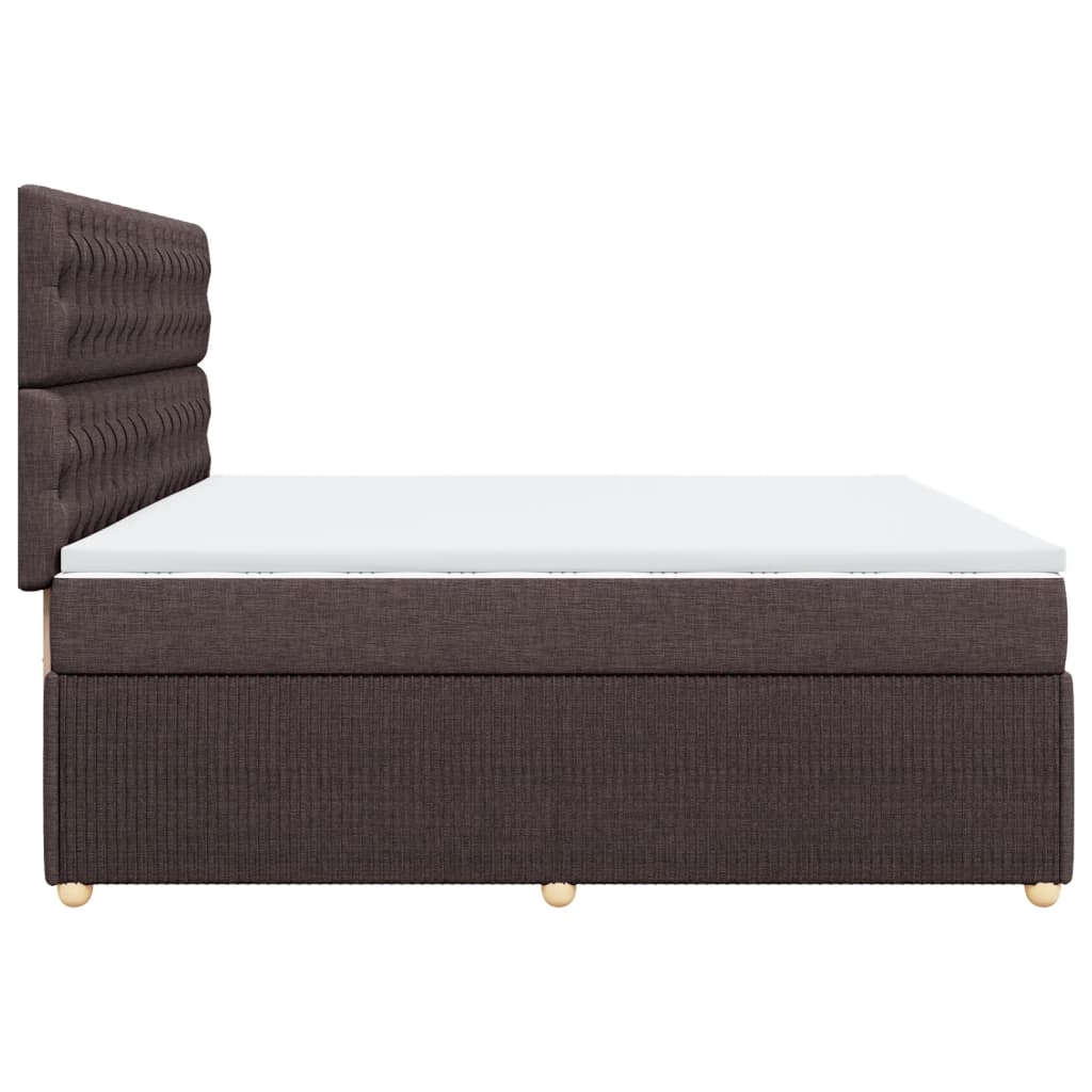 vidaXL Sommier à lattes de lit avec matelas Marron foncé 200x200 cm