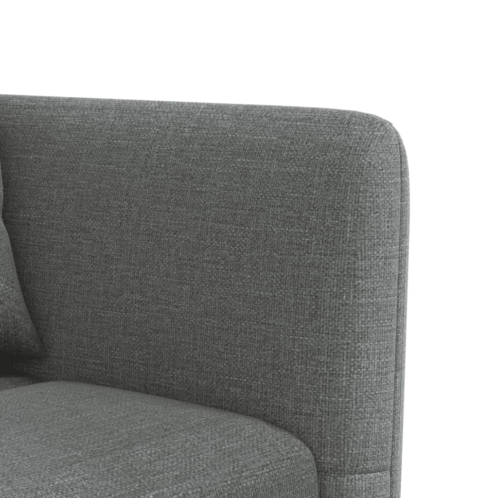 vidaXL Canapé-lit en forme de L gris foncé 275x140x70 cm tissu