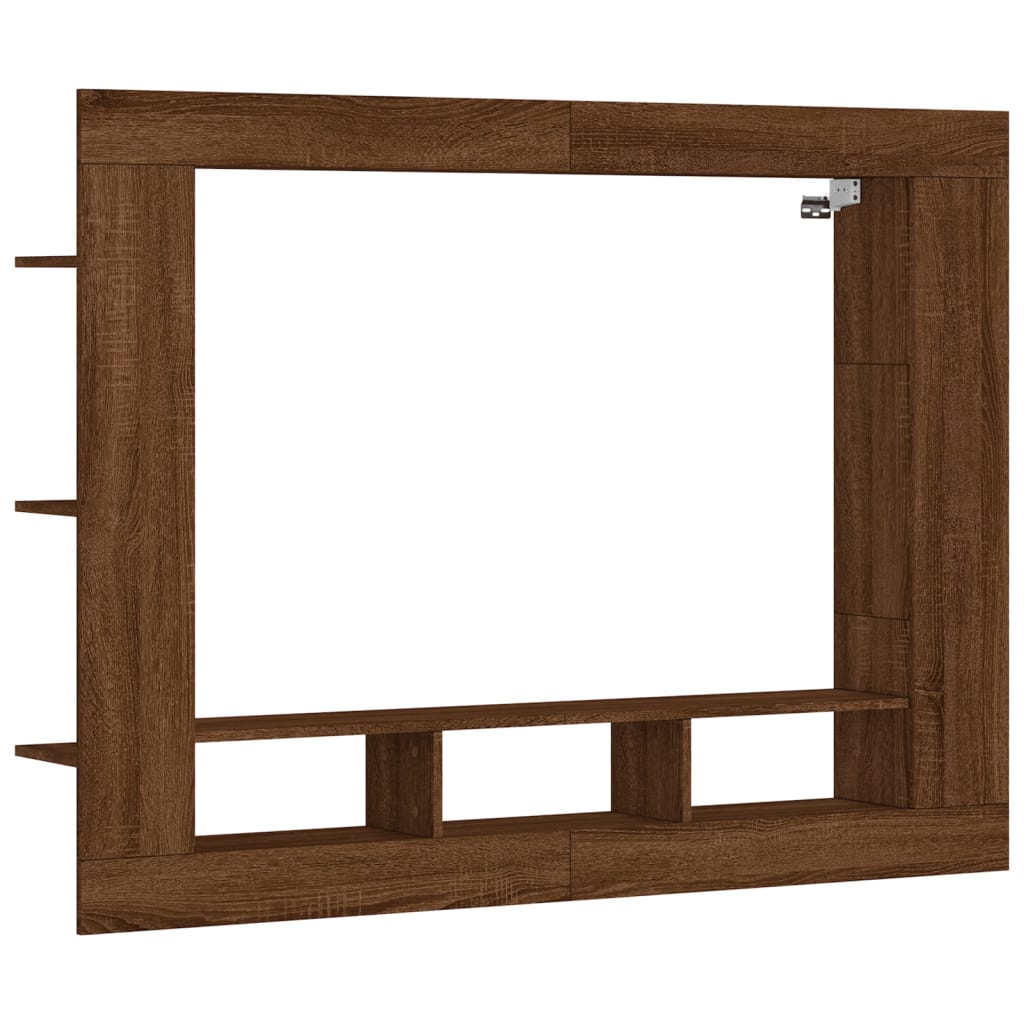 vidaXL Meuble TV chêne marron 152x22x113 cm bois d'ingénierie