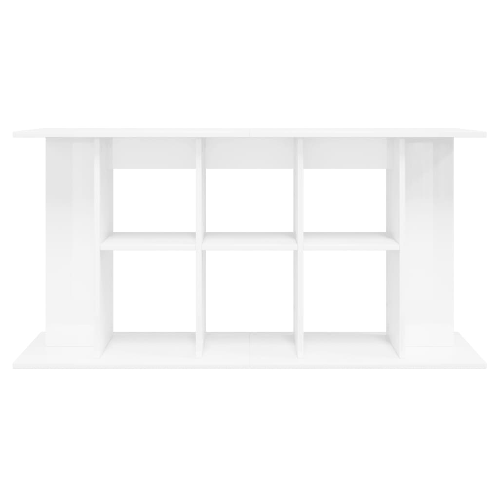 vidaXL Support d'aquarium blanc brillant 120x40x60cm bois d'ingénierie