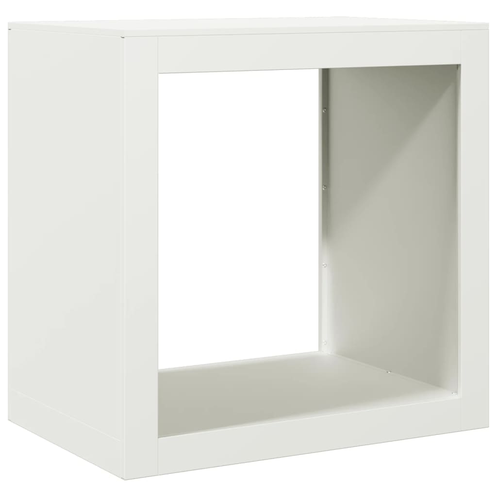 vidaXL Portant de bois de chauffage blanc 60x40x60 cm acier