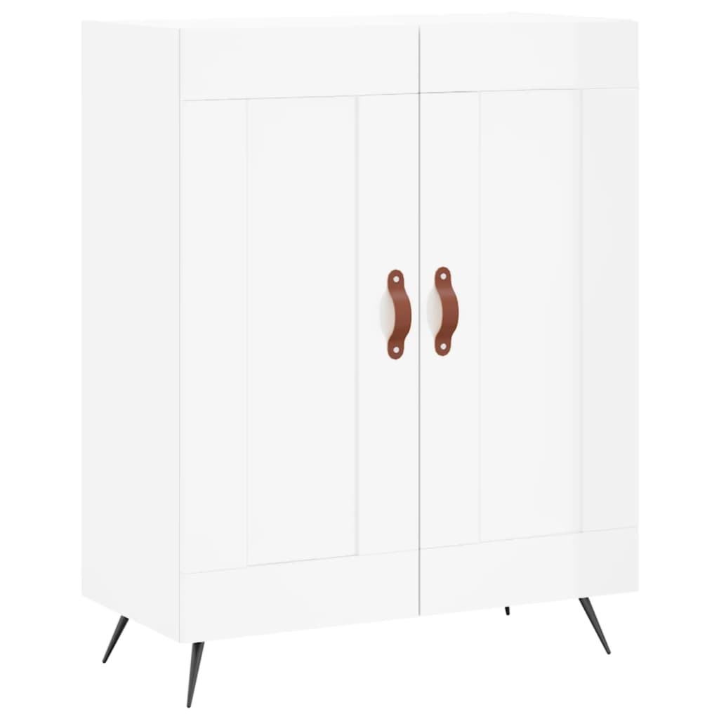 vidaXL Buffet Blanc brillant 69,5x34x90 cm Bois d'ingénierie