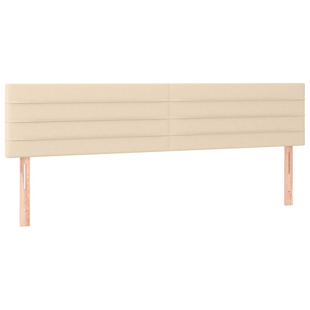 vidaXL Sommier à lattes de lit avec matelas Crème 160x200 cm Tissu