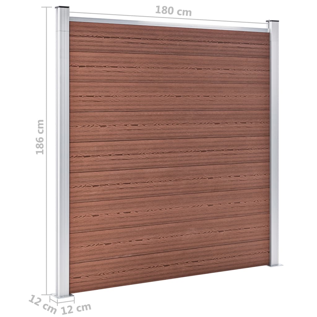 vidaXL Clôture de jardin WPC 180x186 cm Marron