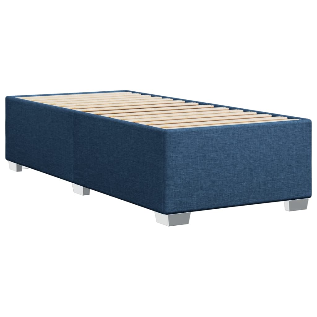 vidaXL Cadre de lit sans matelas bleu 90x190 cm tissu