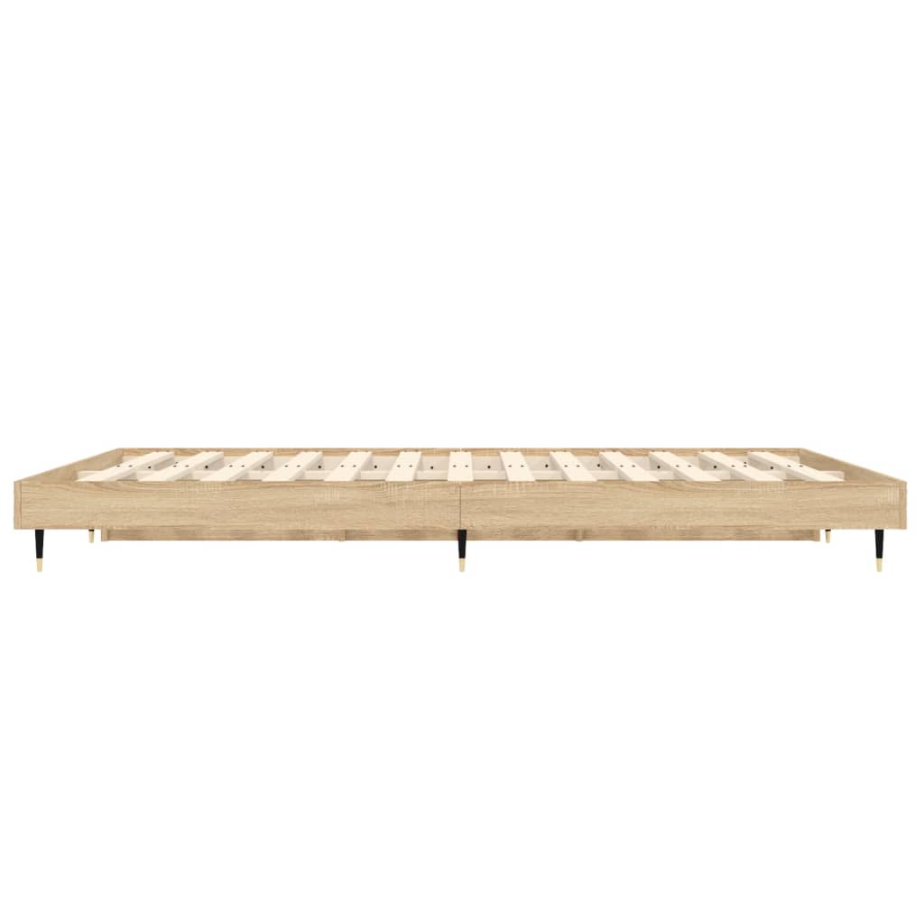 vidaXL Cadre de lit sans matelas chêne sonoma 140x190 cm