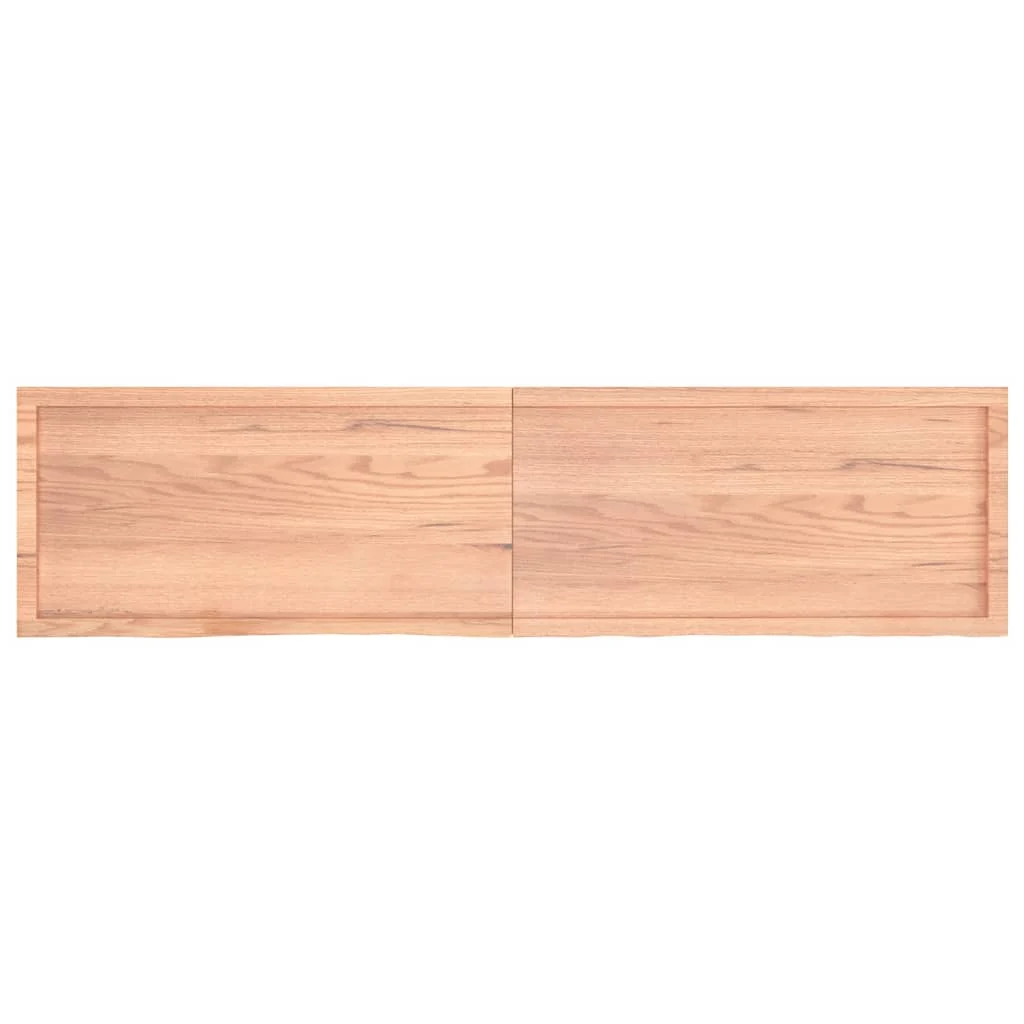 vidaXL Comptoir de salle de bain marron 200x50x(2-4) cm bois traité