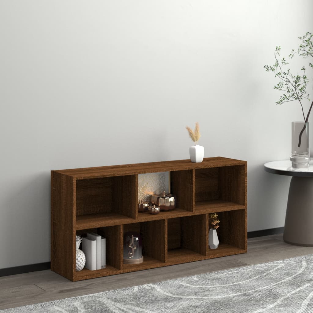 vidaXL Armoire à livres Chêne marron 50x25x106 cm