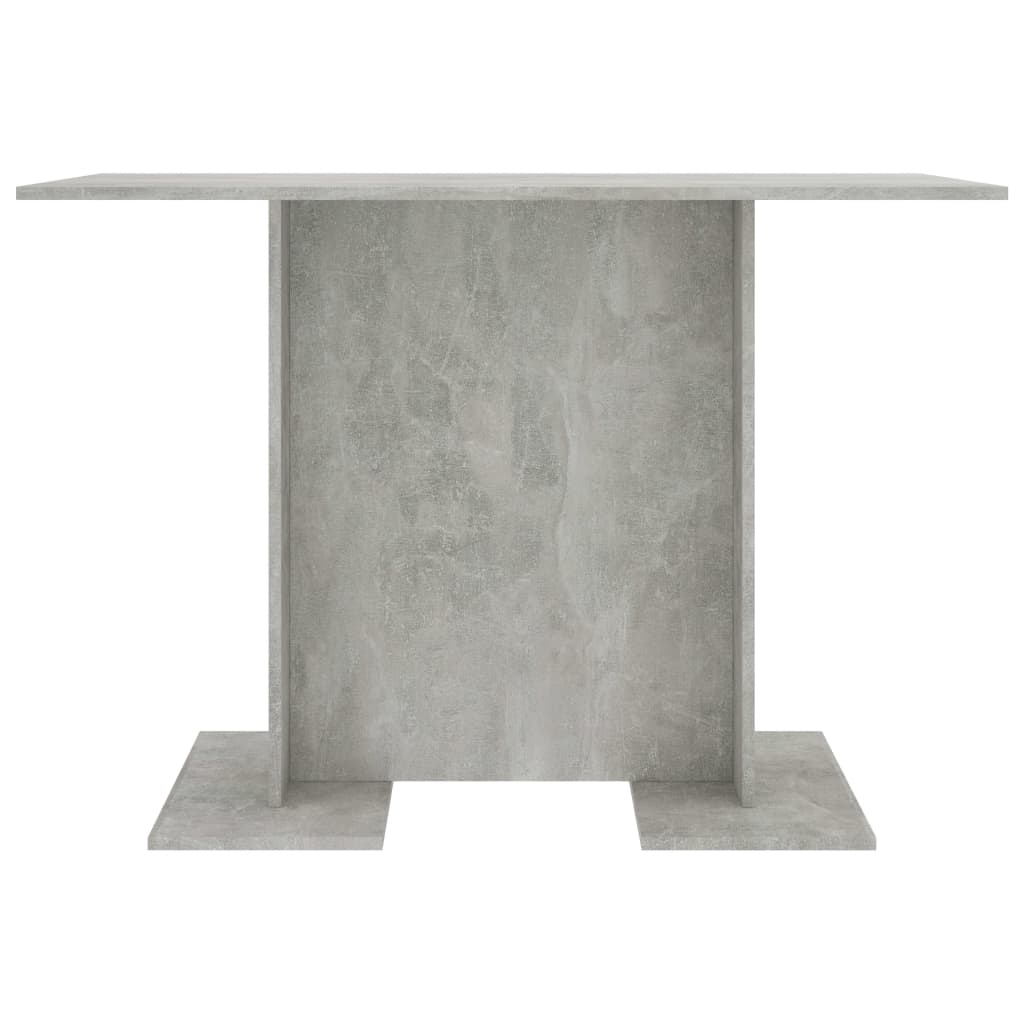 vidaXL Table de salle à manger Gris béton 110 x 60 x 75 cm Aggloméré